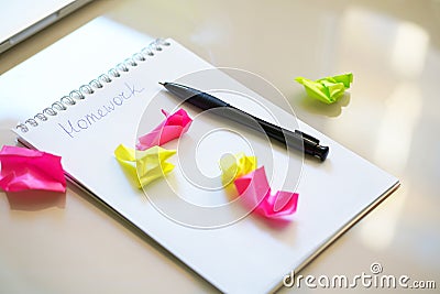 Ã Â Ã‚ÂÂ¡reative background of homeschooling, homework Stock Photo